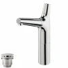 Grifo De Lavabo Alto Livra Con Desagüe Semiautomático – 4964500 – Galindo