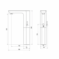 Grifo De Lavabo Alto Mezclador Aroha Tech Electrónico Sensor Mármol Blanco Transformador – P3178121 – Galindo – LuxCover