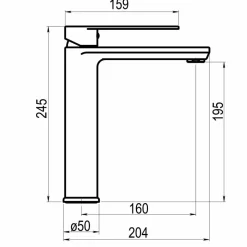 Grifo De Lavabo Alto Nine Cromo Con Desagüe Semiautomático – 4624500 – Galindo