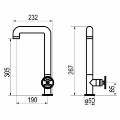 Grifo De Lavabo Alto Strem Pulsador Round – 7965500 – Galindo
