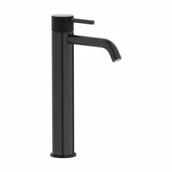 Grifo De Lavabo Alto Trama Cromo Negro Cepillado – 4975536 – Galindo – LuxCover