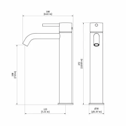 Grifo De Lavabo Alto Trama Níquel – 4975571 – Galindo – LuxCover