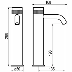 Grifo De Lavabo Alto Zoom Cromo – 4985500 – Galindo