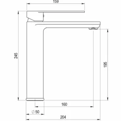 Grifo De Lavabo Caño Alto – Nine – 4625500 – Galindo