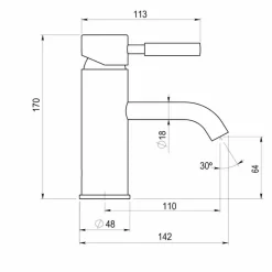 Grifo De Lavabo Caño Curvo Con Desagüe – Theo City – 8654000 – Galindo