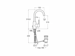 Grifo De Lavabo Con Maneta Lateral, Desagüe Automático, Cold Start – Targa – Roca – A5A4060C00