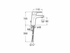 Grifo De Lavabo Con Tragacadenilla, Cold Start – Atlas – Roca – A5A3190C00