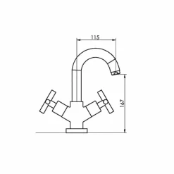 Grifo De Lavabo Cromo Con Desagüe – Matrix – 8244000 – Galindo