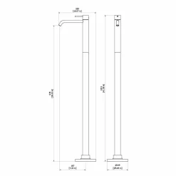 Grifo De Lavabo De Pie Trama Níquel – 4975271 – Galindo – LuxCover