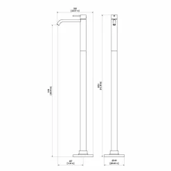 Grifo De Lavabo De Pie Trama Cromo – 4975200 – Galindo