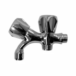 Grifo De Lavabo Doble Con Aireador 1/2 3/4 – 3837000 – Galindo