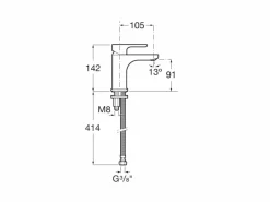 Grifo De Lavabo Lavabo Con Cuerpo Liso, Cold Start – L20 – Roca – A5A3K09C00