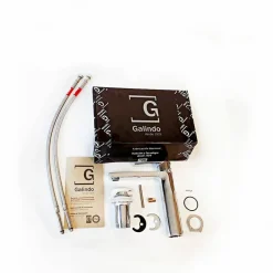 Grifo De Lavabo Medio Con Desagüe Semiautomático – Aroha – Galindo – 4604100