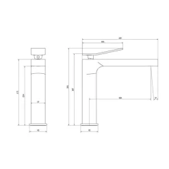 Grifo De Lavabo Medio Con Desagüe – Wave – 7944100 – Galindo