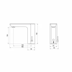 Grifo De Lavabo Mezclador Aroha Tech Electrónico Sensor Mármol Blanco Transformador – P3178101 – Galindo – LuxCover