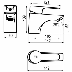 Grifo De Lavabo Monomando Ingo Plus Antibacterias – ABT7155000 – Galindo