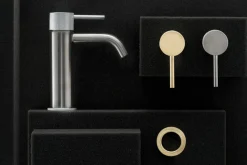 Grifo De Lavabo Monomando Trama Níquel Cepillado- 4975071 – Galindo – LuxCover