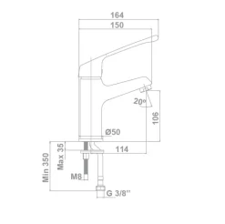 Grifo De Lavabo Monomando Maneta Gerontológica Clunia – G3990400 – Gala