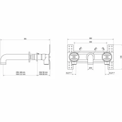 Grifo De Lavabo Mural Bimando – Strem – Galindo – 7965600