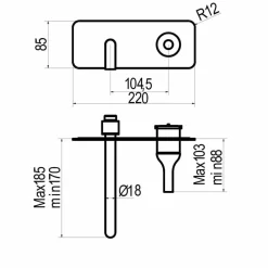 Grifo De Lavabo Mural Blanco – Batlo – 3245611 – Galindo