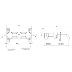 Grifo De Lavabo Mural Carrara – Mármol – Griferías Galindo – 7795711