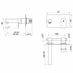 Grifo De Lavabo Mural Cromo – Nine – 4625600 – Galindo