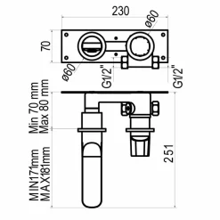 Grifo De Lavabo Mural Esla – 7925600 – Galindo