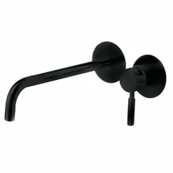 Grifo De Lavabo Mural Theo City Sin Placa Negro – 8655616 – Galindo – LuxCover