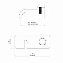 Grifo De Lavabo Mural Zoom Cromo Negro Cepillado – 4985636 – Galindo – LuxCover