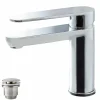 Grifo De Lavabo Nine Cromo Con Desagüe Semiautomático – 4624000 – Galindo
