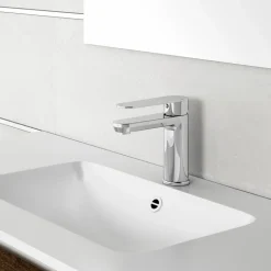 Grifo De Lavabo Nine Cromo Con Desagüe Semiautomático – 4624000 – Galindo