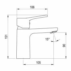 Grifo De Lavabo Sin Desagüe Semiautomático – 7175000 – Cónico – Galindo