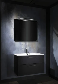 Grifo De Lavabo Trama Cromo Negro Cepillado – 4975036 – Galindo – LuxCover