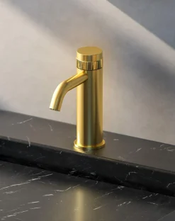 Grifo De Lavabo Zoom Oro Cepillado – 4985029 – Galindo – LuxCover