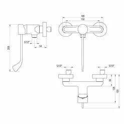 Grifo Ducha Gerontológico Monomando Mezclador Ingo Con Accesorios De Ducha Cromo – 71330PG – PrestoEquip