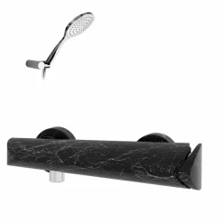 Grifo Ducha Monomando Mezclador Con Accesorios De Ducha Mármol Negro – Seven – Galindo – 90043026