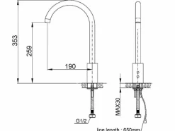 Grifo Electrónico Fregadero – 07262.B – Nofer