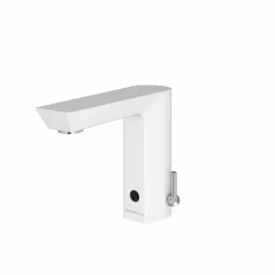 Grifo Electrónico Lavabo Mezclador Repisa Accionamiento Mediante Sensor PRESTO XT Elec LM Pila Blanco – P1178100 – Presto Iberica