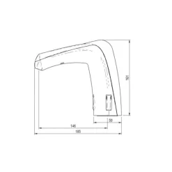 Grifo Electrónico Sensor Para Lavabo Repisa Mezclador Con Pila Cromo – Domo Sensia LM – Presto Ibérica – 79100