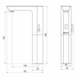 Grifo Electrónico Temporizado Sensor Para Lavabo Mezclador Con Transformador – Presto XT ELEC LM Alto – Presto – E0178121