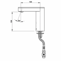 Grifo Electrónico Temporizado Lavabo Un Agua Repisa Por Accionamiento Mediante Sensor PRESTO SOHO L – 56220 – Presto Iberica