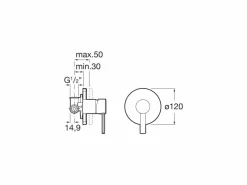 Grifo Empotrable De 1/2″ Para Baño O Ducha – Targa – Roca – A5A2260C00