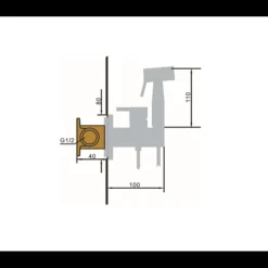 Grifo Empotrado De Bidé Negro – Munich – RDM001/NG – Imex
