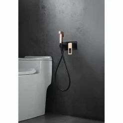 Grifo Empotrado De Bidé Negro Oro Rosa BDC032-5NOR – Suecia – Imex