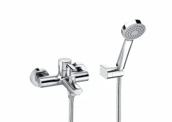 Grifo Exterior Baño-ducha Con Inversor Automático, Ducha De Mano, Flexible De 1,70 M. Y Soporte De Ducha Articulado – Targa – Roca – A5A0160C02