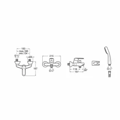 Grifo Exterior Para Baño – Ducha – Roca – Victoria – A5A0125C02