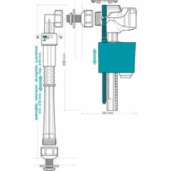 Grifo Flotador Entrada Universal M3/8´´ Ahorro Agua – Drena