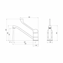 Grifo Lavabo Gerontológico Monomando Mezclador Alfa – PrestoEquip – 81492PG