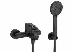 Grifo Mezclador Monomando Baño-ducha Con Accesorios Ducha Negro Mate – L20 – Roca – A5A0109NB4