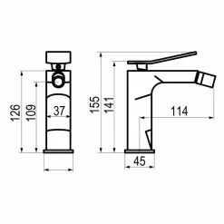 Grifo Monomando Bidet Repisa Con Desagüe – Wave – 7946000 – Galindo